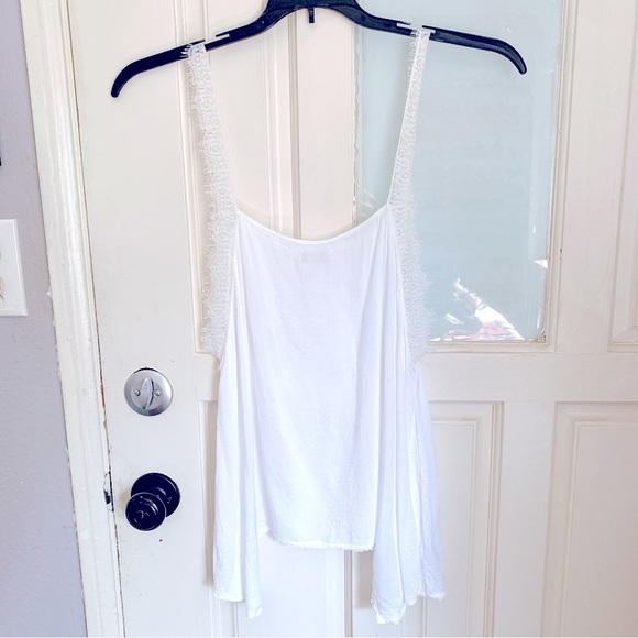 Free People flowing lace strap blouse top Small / S - Picture 2 of 4